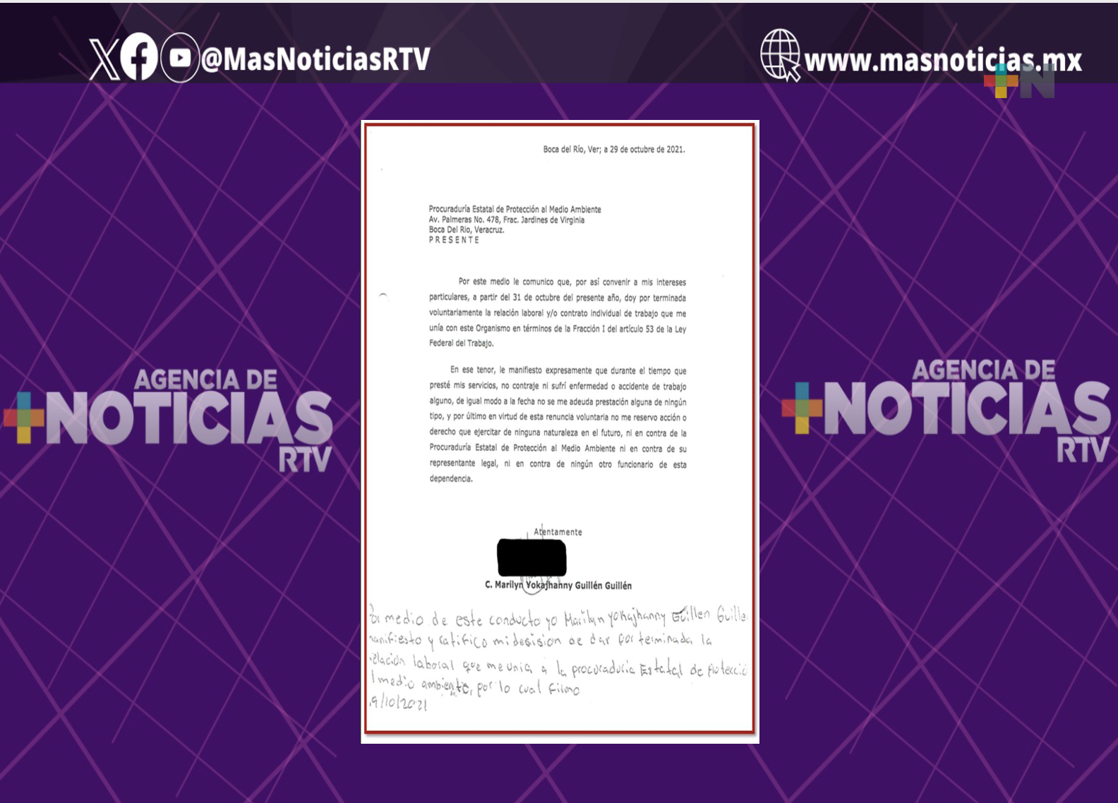 Señalada por Colectiva no trabaja desde 2021 en PMA